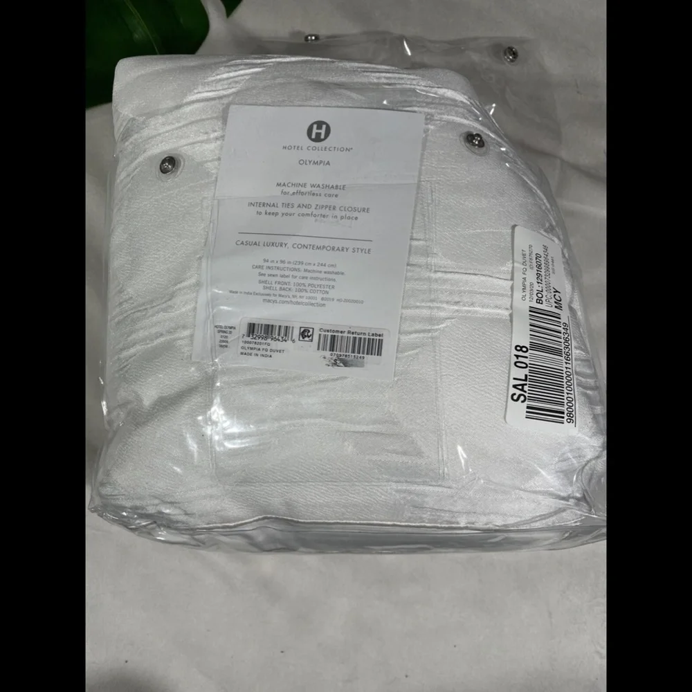 NIB Hotel‎ Collection Olympia Full/Queen Duvet Cove